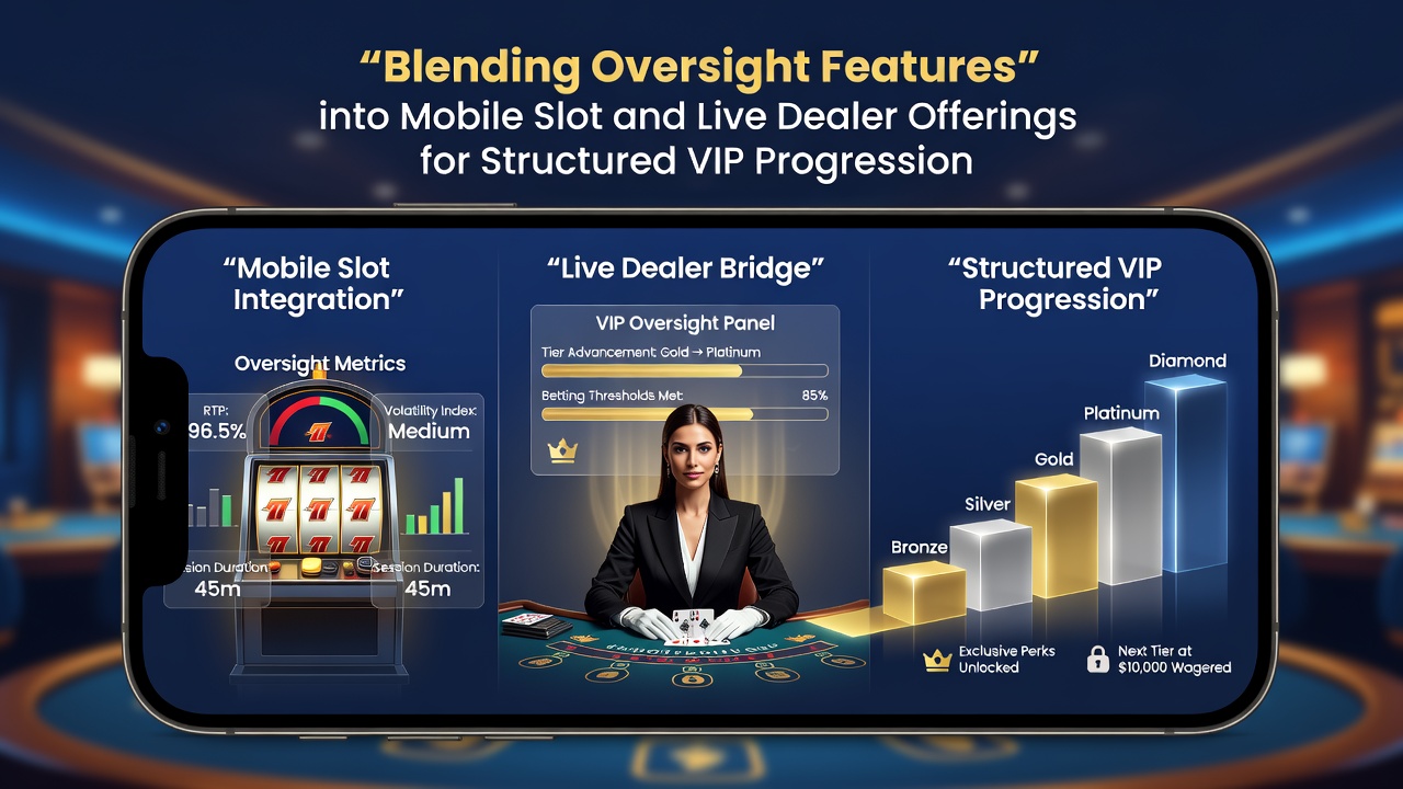 Mobile Casino-Schnittstelle mit integrierten Kontrollfunktionen für VIP-Progression