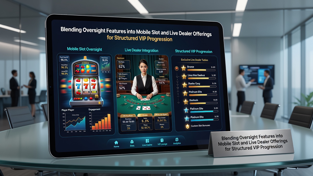 Live-Dealer-Tisch mit mobiler VIP-Progressionsanzeige und Kontrolloptionen