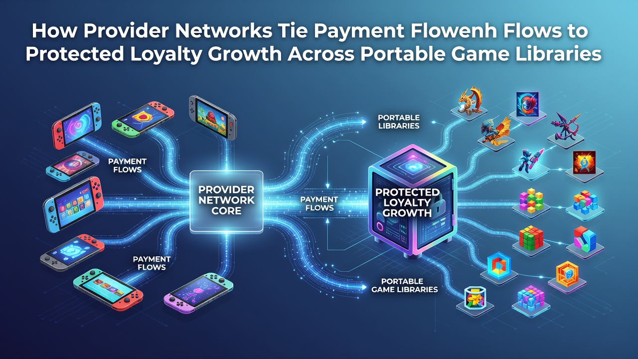 Darstellung von Anbieter-Netzwerken, die Zahlungsflüsse und Treueprogramme in mobilen Casinos verbinden