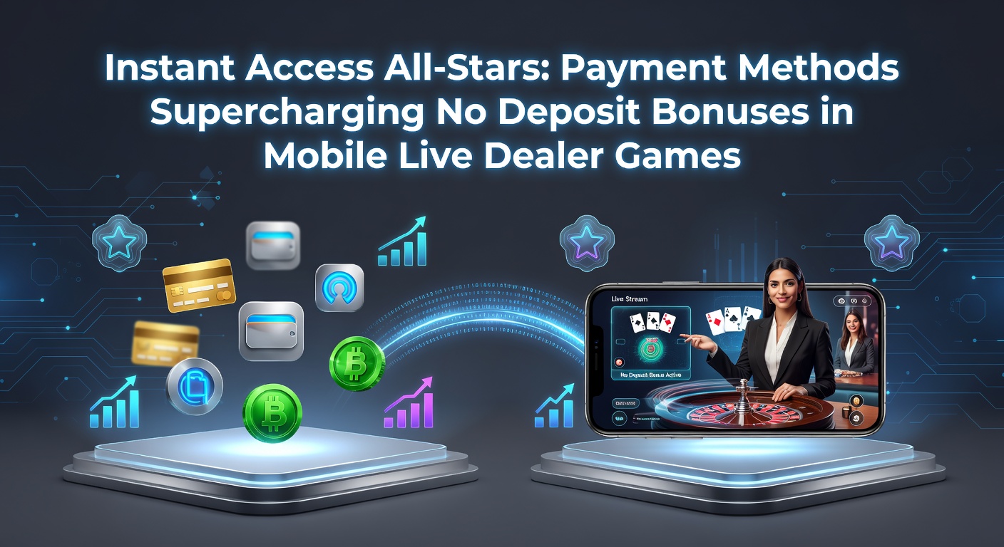 Live-Dealer-Spiel auf Smartphone mit Overlay von Zahlungssymbolen und Bonus-Pop-up