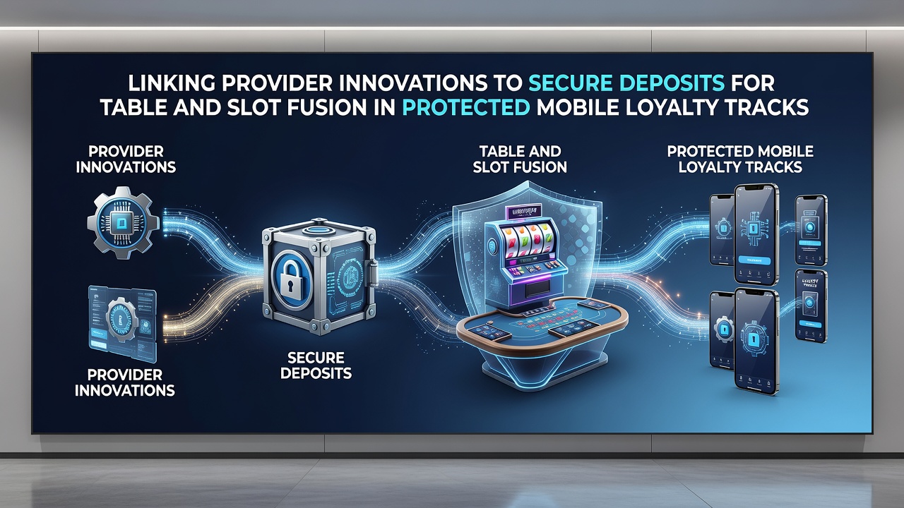Illustration der Verknüpfung von Anbieterinnovationen mit sicheren Einzahlungen in mobilen Casinos