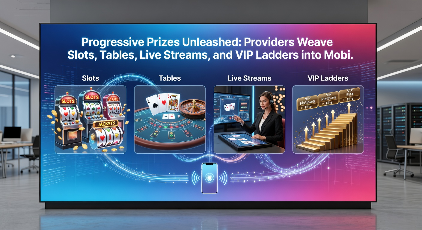 VIP-Leiter in einem mobilen Casino-App, die zu progressiven Jackpots in Live-Streams und Slots führt