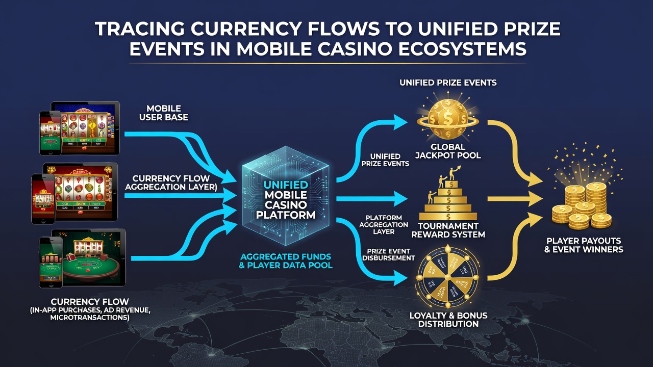Darstellung von mobilen Transaktionsrouten und deren Verbindung zu einheitlichen Gewinnereignissen in Casino-Apps