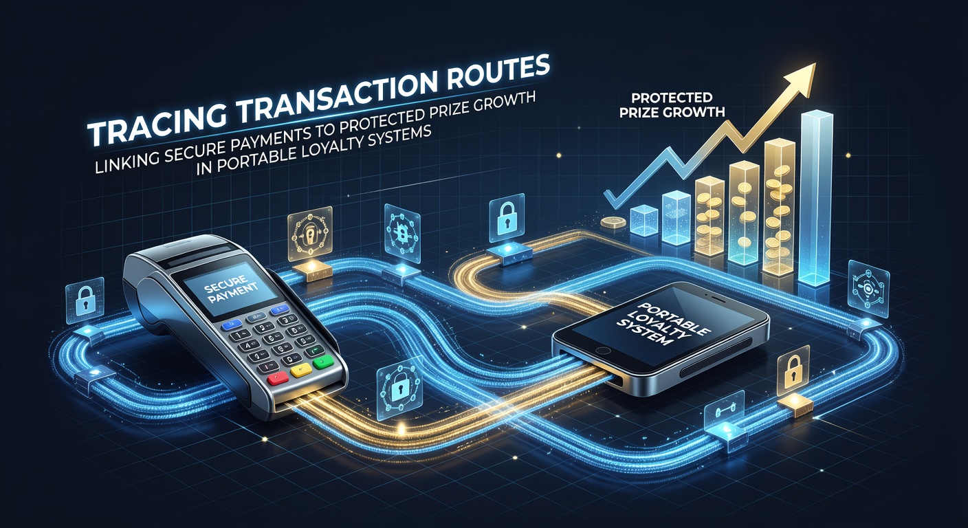 Darstellung von Transaktionsrouten in mobilen Loyalitätssystemen mit sicheren Zahlungsflüssen und geschütztem Preiswachstum